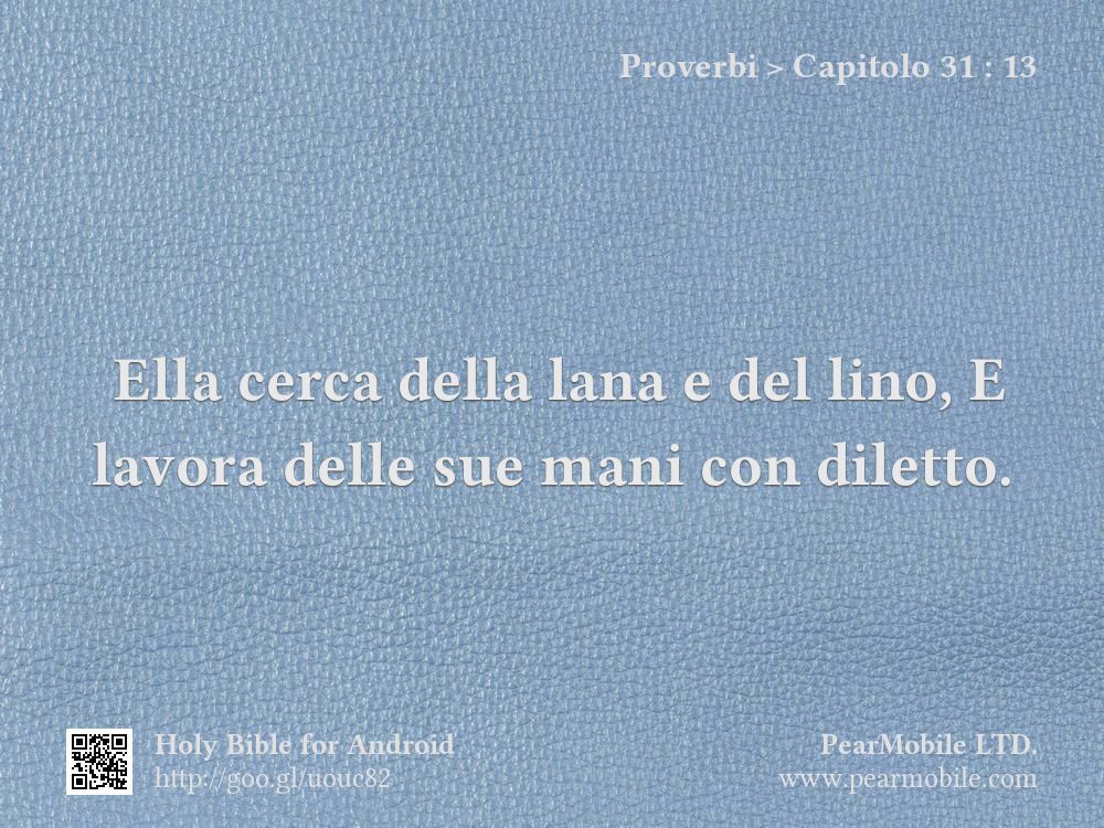 Proverbi, Capitolo 31:13